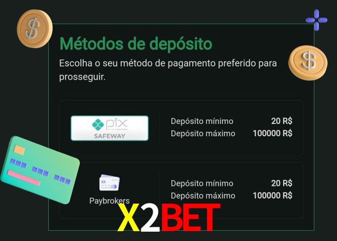 O cassino X2BET oferece uma grande variedade de métodos de pagamento